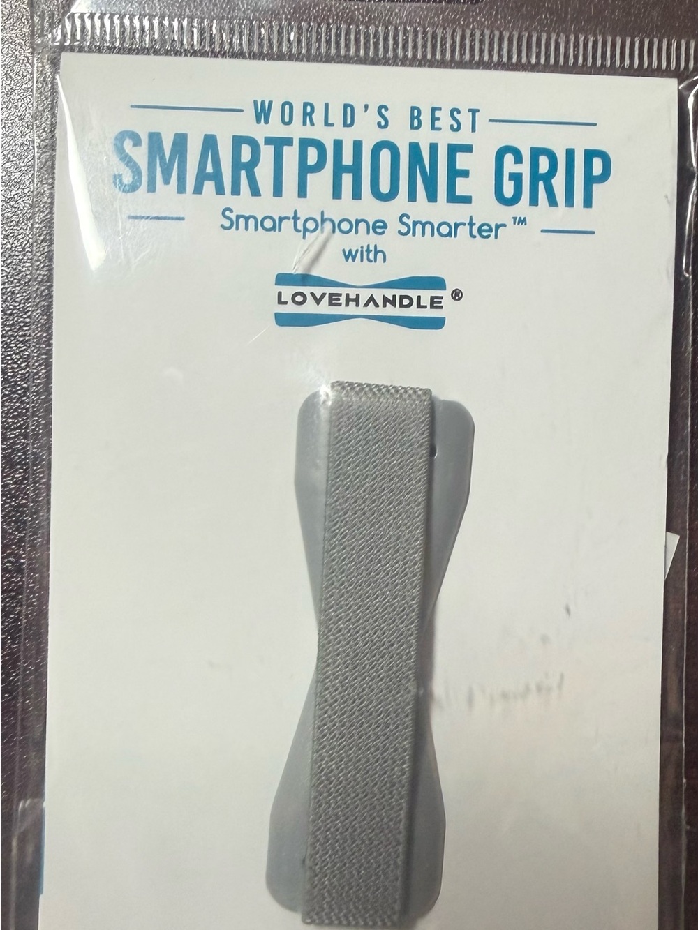Gray Smartphone Grip - Secure Phone Grip Strap